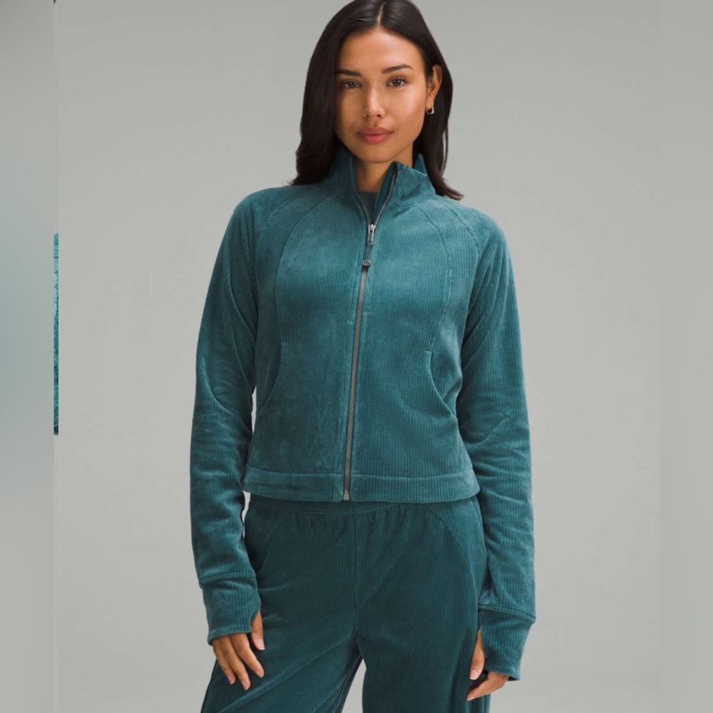 Lululemon Scuba Track Jacket & Mid-Rise Wide-Leg Pants - Picture 2 of 16